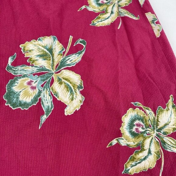 Faherty Size XL Pink Floral Seersucker Wrap Skirt Midi Pacifica Orchid NWT - Picture 5 of 13